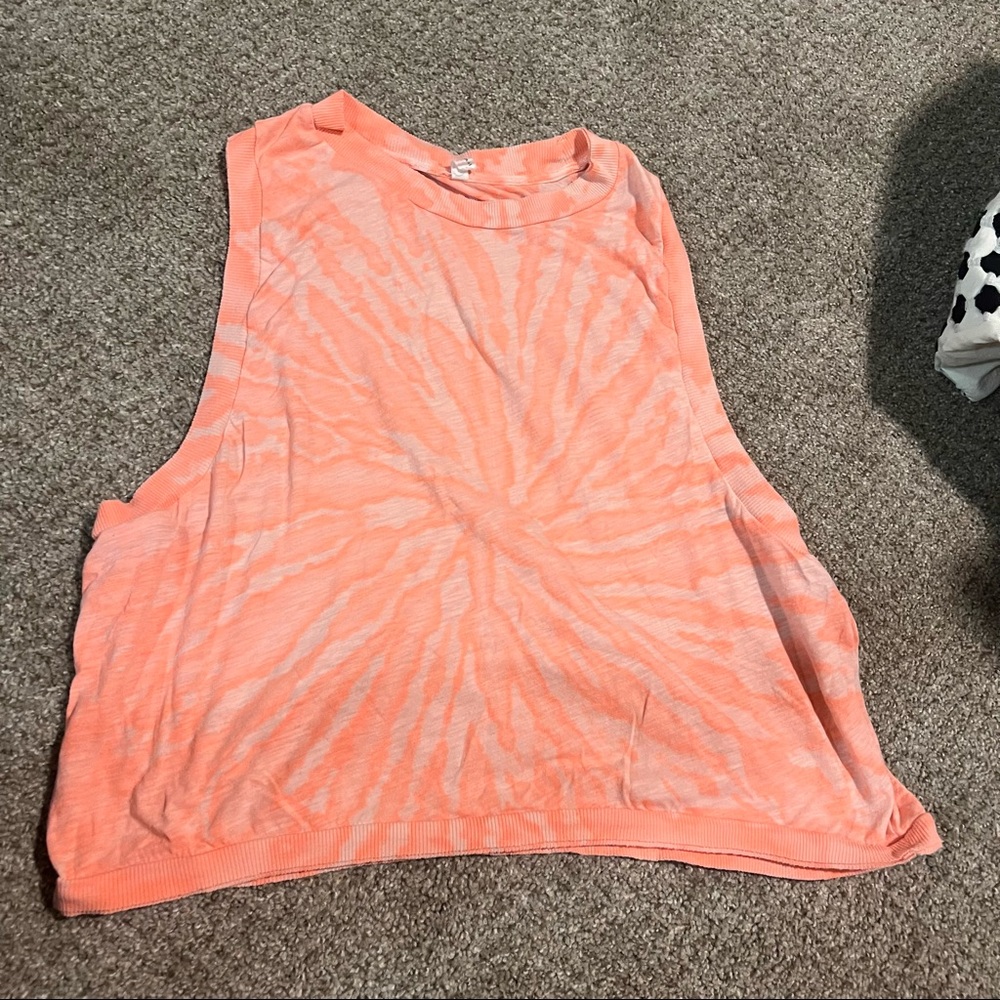 FP Movement by Free People Tye Dye Orange Coral Tank